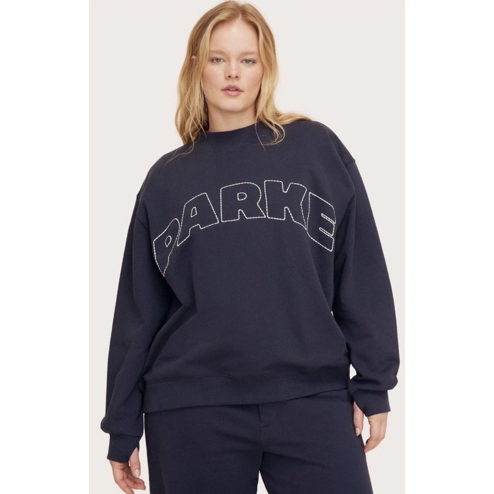Parke‎ x Target Women's Mockneck Pullover Sweatshirt Navy Blue XXS/XS  NWT